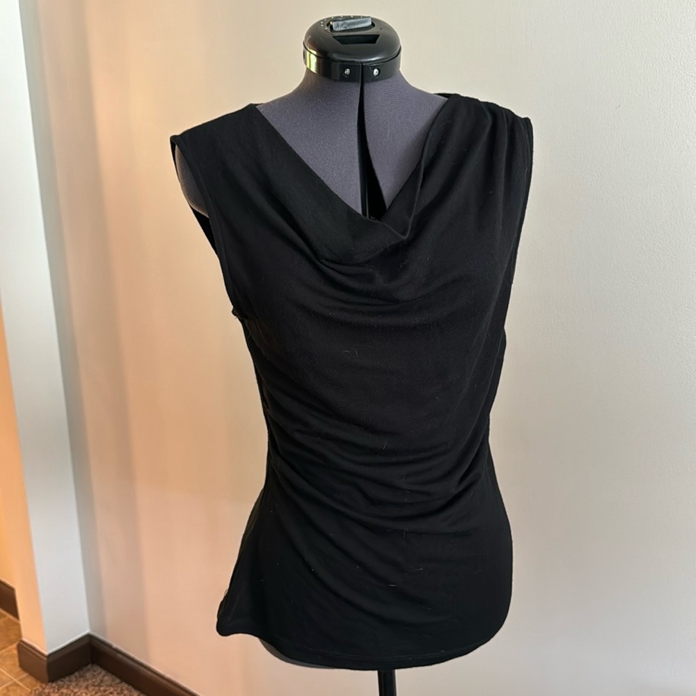 Sleeveless Drape Neck Top